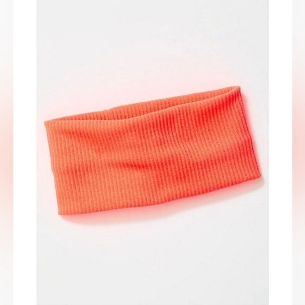 FREE PEOPLE Super Wide Soft Headband-Orange - Picture 2 of 5